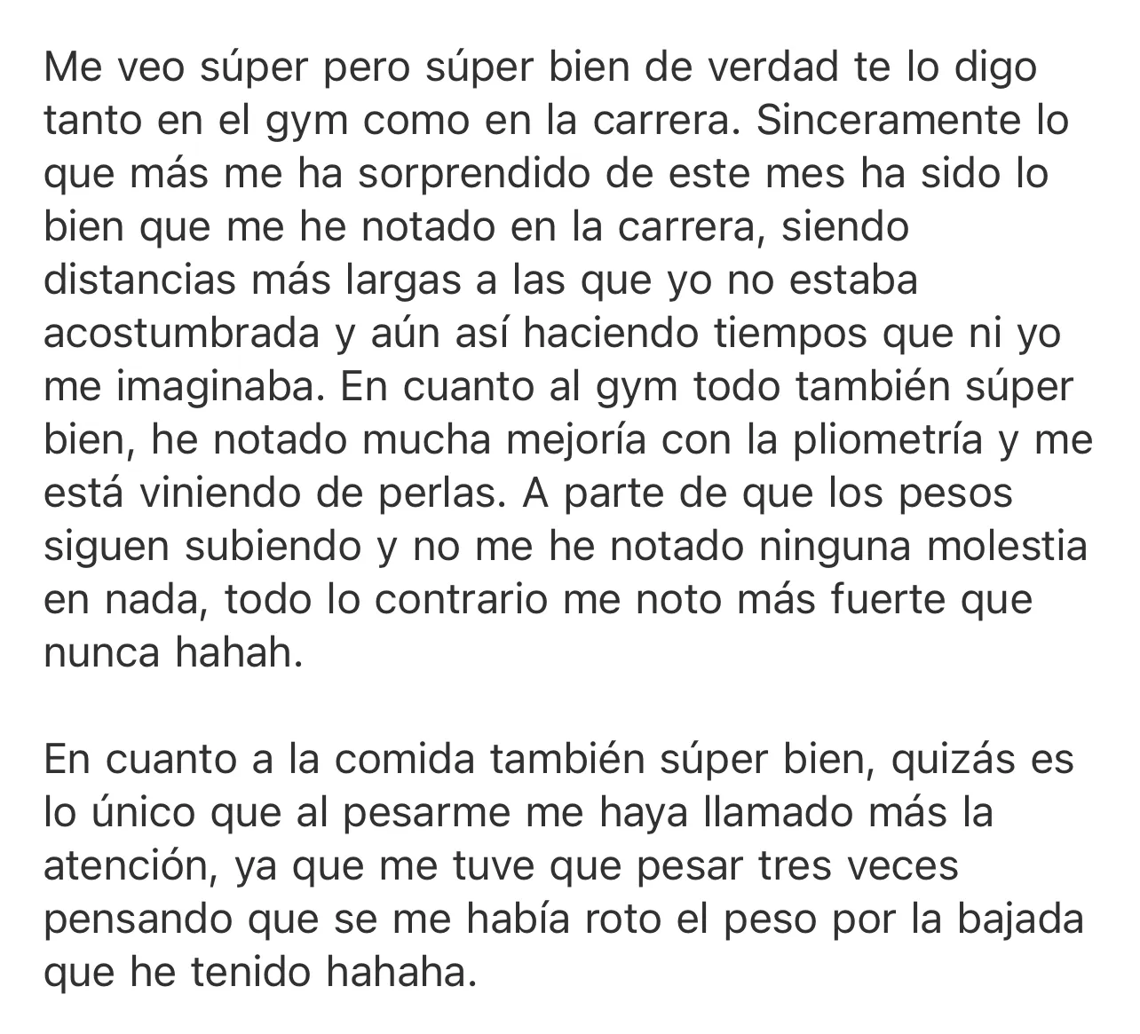 Captura de WhatsApp de testimonio real 1