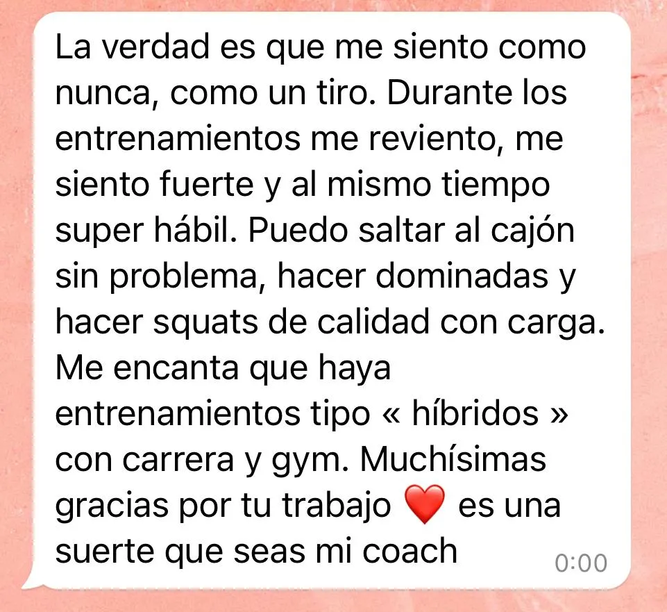 Captura de WhatsApp de testimonio real 10