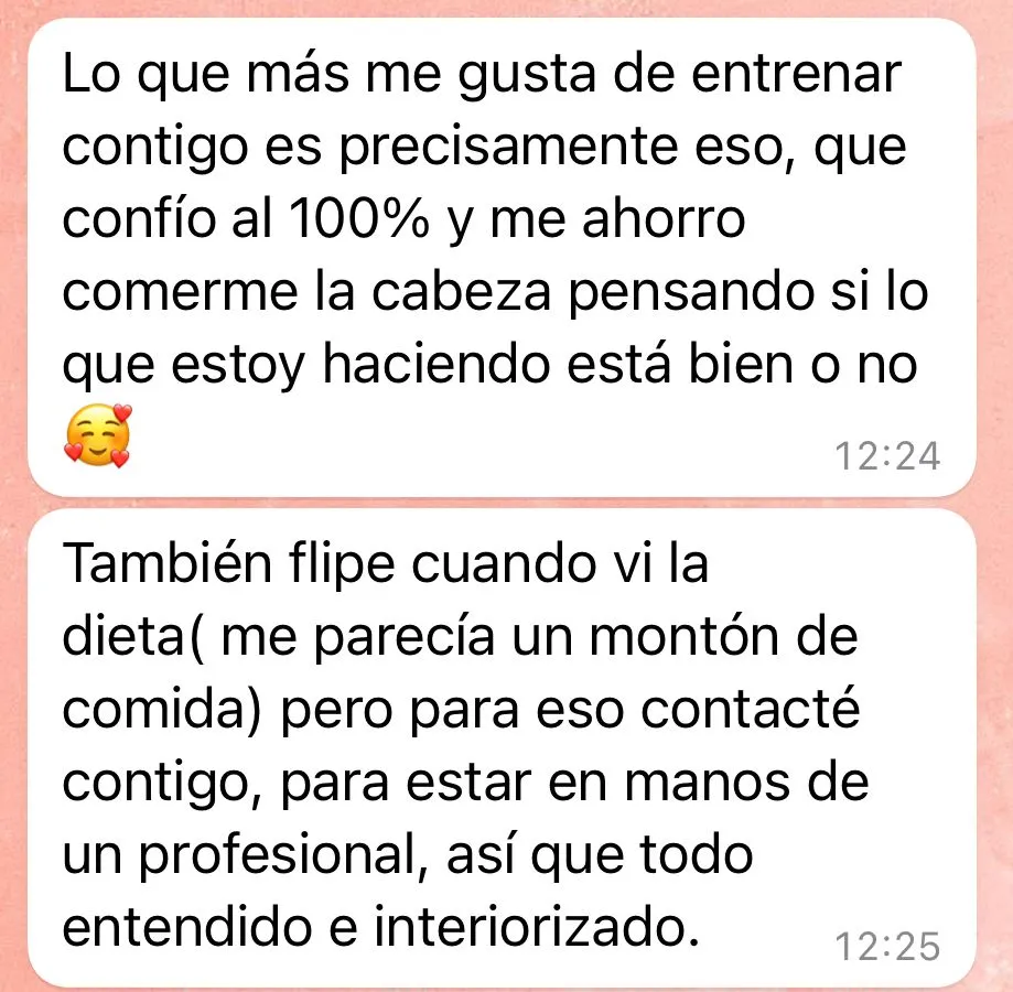 Captura de WhatsApp de testimonio real 13