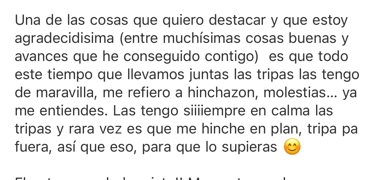 Captura de WhatsApp de testimonio real 3