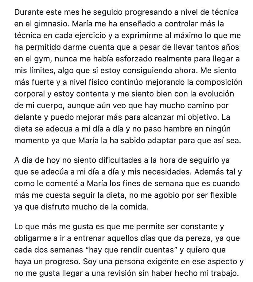 Captura de WhatsApp de testimonio real 30