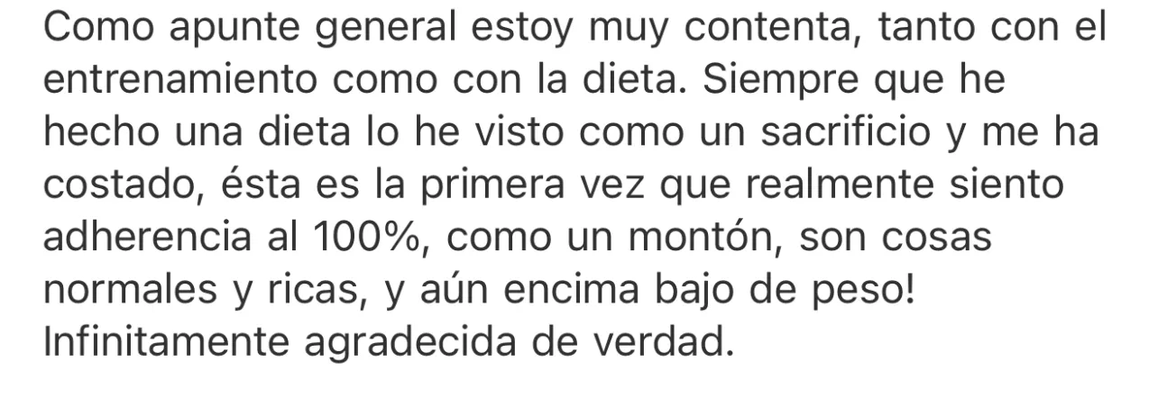 Captura de WhatsApp de testimonio real 4